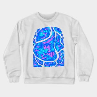 Blue Abstract Wave of Thoughts No 3 Crewneck Sweatshirt